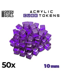 Green Stuff World - Tokens Cubos - Violeta 10mm