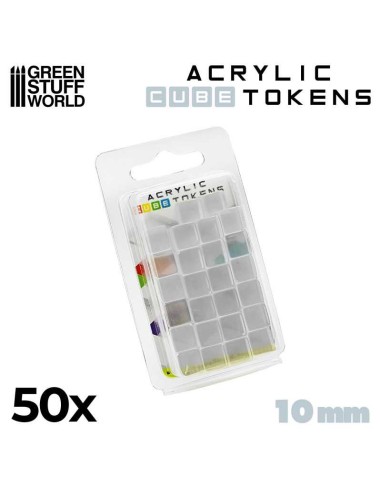 Green Stuff World - Tokens Cubos - Transparente 10mm