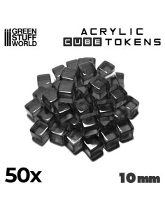 Green Stuff World - Tokens Cubos - Negro 10mm 2