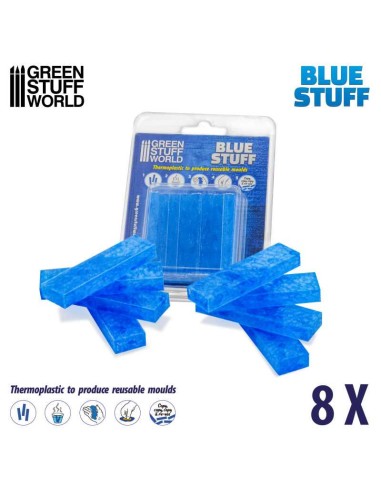 Green Stuff - Blue Stuff Molds (8 bars)