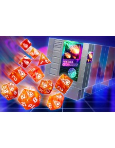 1UP-Dice Fireball polyhedral set