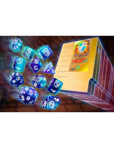 1UP-Dice Radiant Shield polyhedral set