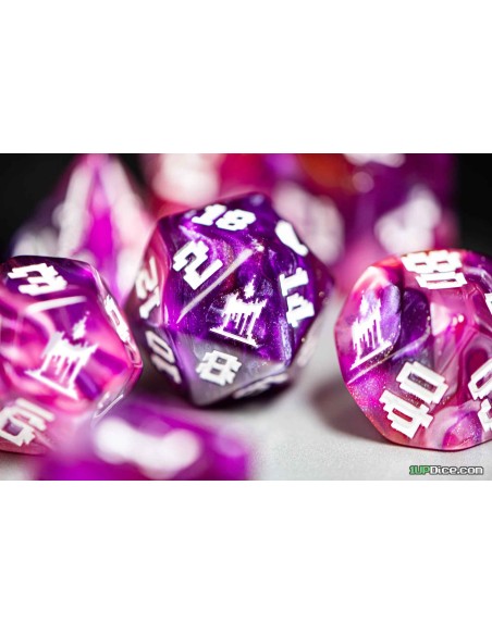 1UP-Dice Arcane Candle polyhedral set