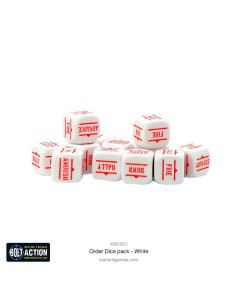 Bolt Action - Orders Dice Pack - Blanco (White) 2