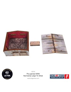 Micro Art Studio: WWII Normandy Large Tin Shed (Prepintado) 2