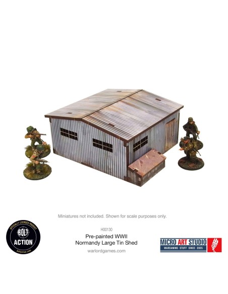 Micro Art Studio: WWII Normandy Large Tin Shed (Pre-painted)