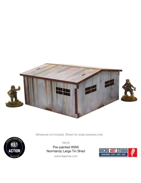 Micro Art Studio: WWII Normandy Large Tin Shed (Prepintado)