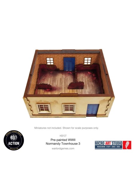 Micro Art Studio: WWII Normandy Townhouse 3 (Pre-painted)