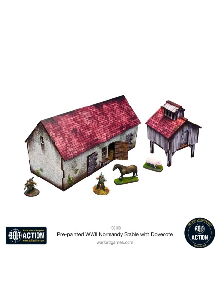 Micro Art Studio: WWII Normandy Stable With Dovecote (Pre-painted)