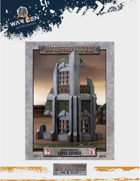 Battlefield in a box - Gothic Industrial - Large Corner (Prepainted)