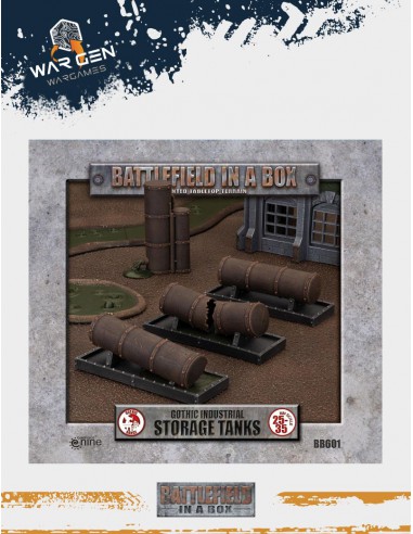 Battlefield in a box - Gothic Industrial - Storage Tanks (Prepintado)