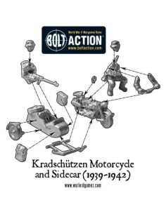 Bolt Action - Blitzkrieg German Kradschutzen Motorcycle Combination (1939-1942) 2