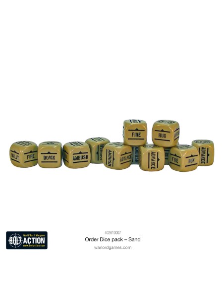 Bolt Action - Orders Dice Pack - Arena (Sand)