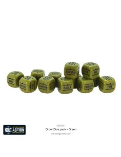 Bolt Action - Orders Dice Pack - Green 2