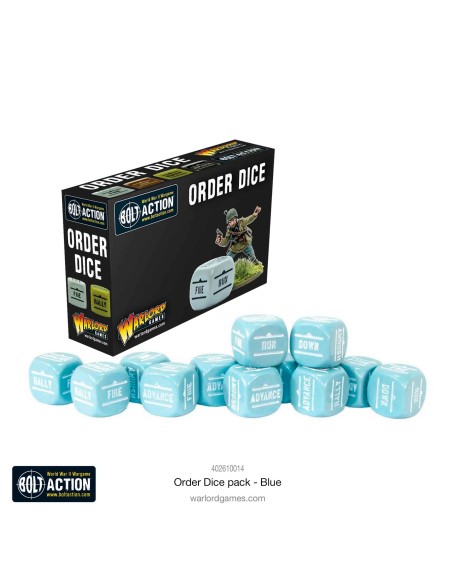 Bolt Action - Orders Dice Pack - Azul (Blue)