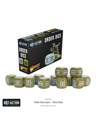 Bolt Action - Orders Dice Pack - Verde Oliva (Olive Drab)