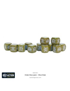 Bolt Action - Orders Dice Pack - Olive Drab 2