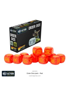 Bolt Action - Orders Dice Pack - Rojo (Red)