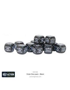 Bolt Action - Orders Dice Pack - Black 2