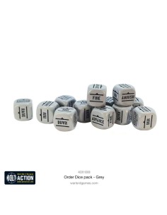 Bolt Action - Orders Dice Pack - Grey 2