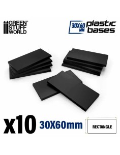 Green Stuff World - Plastic Rectangular Bases 30x60mm