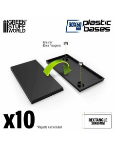 Green Stuff World - Plastic Rectangular Bases 30x60mm 2