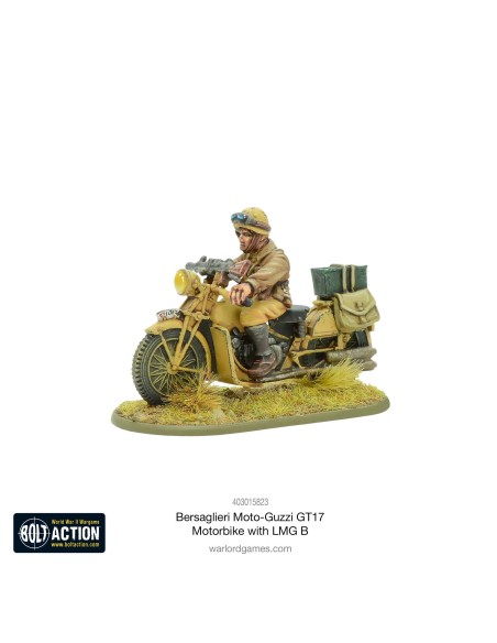 Bolt Action -  Bersaglieri Moto-Guzzi GT17 Motorbike With LMG B