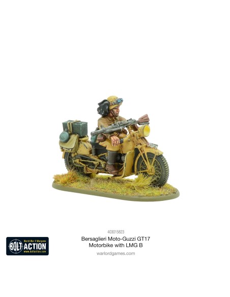 Bolt Action -  Bersaglieri Moto-Guzzi GT17 Motorbike With LMG B