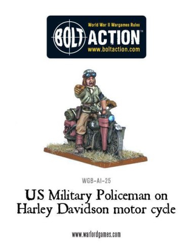 Bolt Action - US Military Policeman On Harley Davidson Motor Cycle