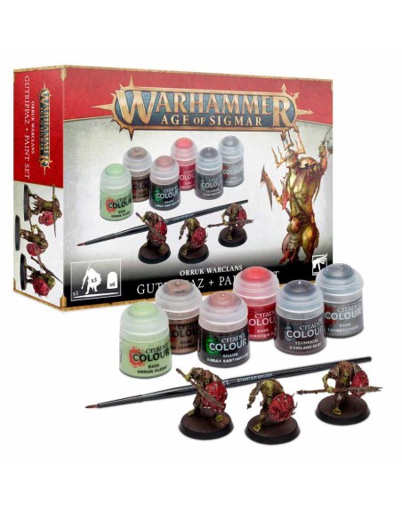 Warhammer Age of Sigmar - Orruk Warclans Gutrippaz + Paints Set (SPANISH)