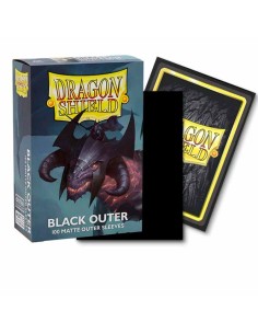 Dragon Shield Matte Outer Sleeves Standard Size - Black (100)