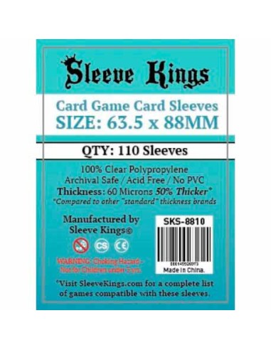 Sleeve Kings Card Game - Fundas para cartas (63.5x88mm)