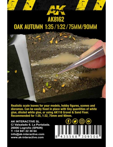 AK Interactive - OAK AUTUMN LEAVES 1:35 / 1:32 / 75mm / 90mm (7gr. Bag)