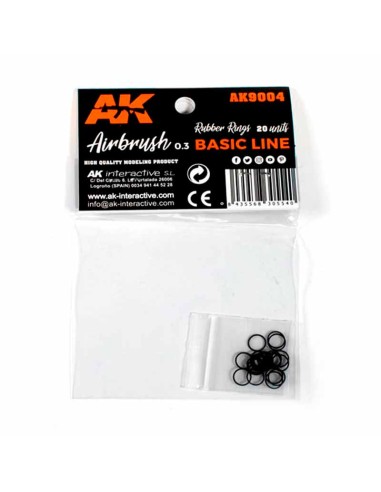 AK Interactive - Rubber Rings for AK Airbrusher (20 units)