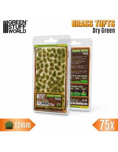 Green Stuff World - Grass TUFTS - 12mm self-adhesive - DRY GREEN 2