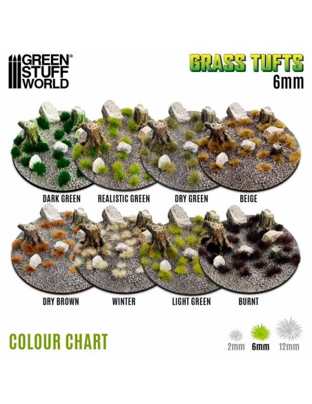 Green Stuff World - Matas Cesped - Autoadhesivas - 6mm - BEIGE