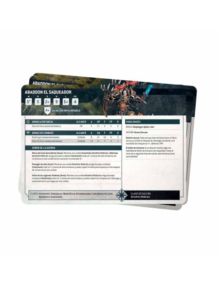 Warhammer 40,000 - Datasheet Cards: Chaos Space Marines (Spanish)