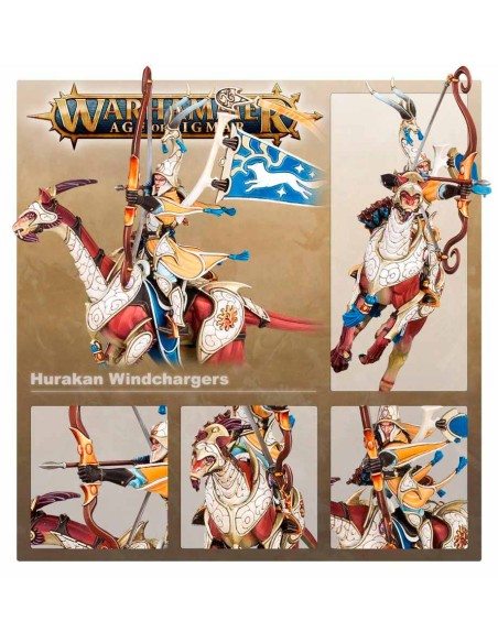 Warhammer Age of Sigmar - Señores del Reino Lumineth: Cargavientos Hurakan (Hurakan Windchargers)