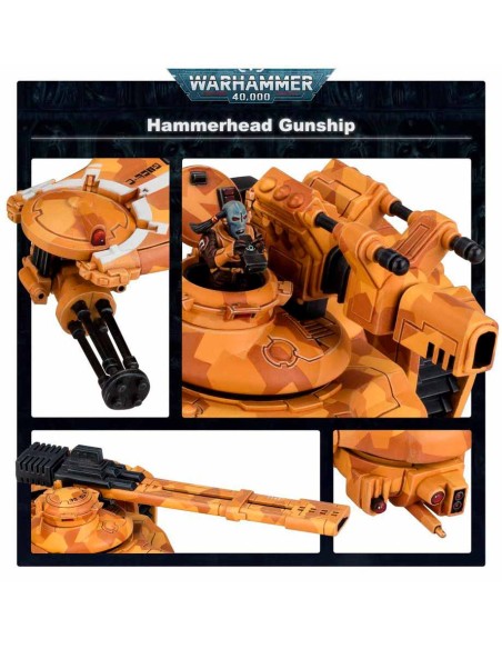 Warhammer 40,000 - Imperio T'au: Tanque Cabezamartillo (Hammerhead Gunship)