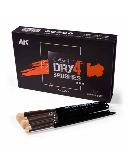 AK Interactive - 4 Dry Brushes Set