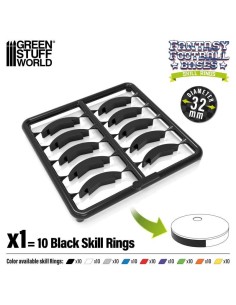 Green Stuff World - Blood Bowl Skill Rings 32 mm - Black