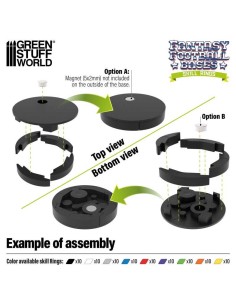 Green Stuff World - Blood bowl Skill Rings 32mm Negro 2