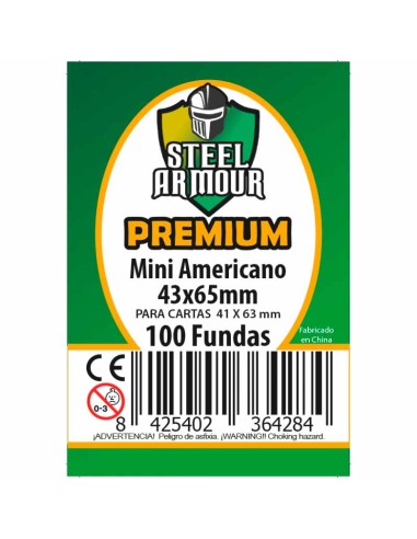 Steel Armour - Fundas mini americano premium 100 (43x65)