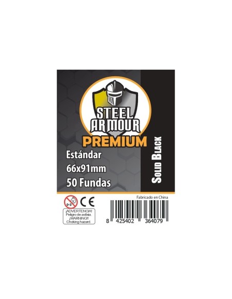 Steel Armour - Fundas Estándar Premium opacas reverso negro 50 (66x91mm)