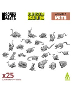 Green Stuff World - Set impreso en 3D - Ratas Pequeñas