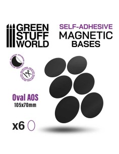 Green Stuff World - Oval Magnetic Sheet SELF-ADHESIVE - 105x70mm