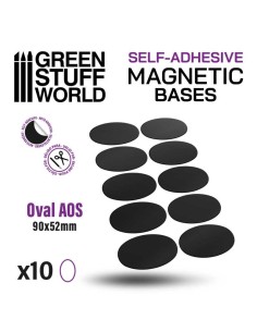 Green Stuff World - Oval Magnetic Sheet SELF-ADHESIVE - 90x52mm