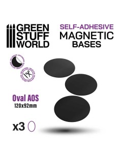 Green Stuff World - Oval Magnetic Sheet SELF-ADHESIVE - 120x92mm