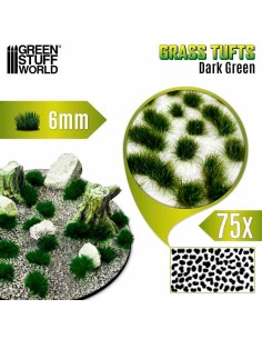 Green Stuff World - Matas Cesped - Autoadhesivas - 6mm - VERDE OSCURO