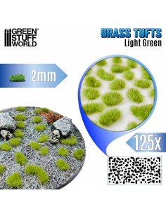 Green Stuff World - Grass TUFTS - 2mm self-adhesive - Light Green